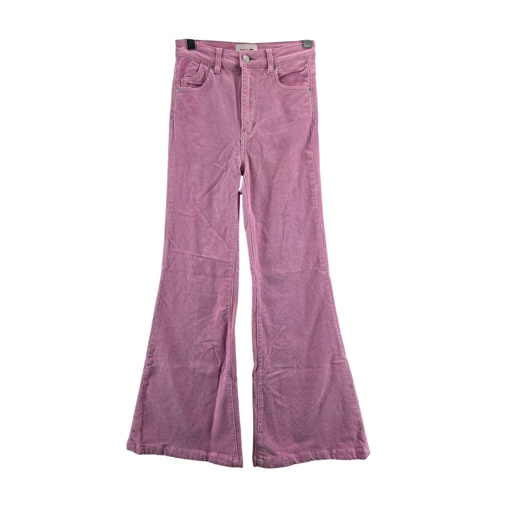 Rolla's Eastcoast Flare Pink‎ Corduroy High Rise Jeans Size 26 Womens 70s Style